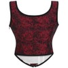 SHYMMUO Women's Gothic Rose Corset Vest – Red and Black