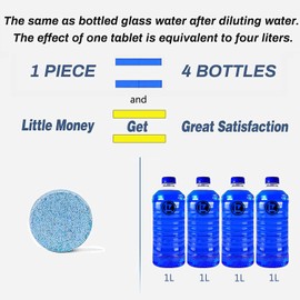 20 Pcs Solid Car Effervescent Tablets Screen Wash Windscreen Washer Fluid Concentrated Tablet for Windows/Windscreen