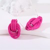 VANGETIMI Chunky Hot Pink Statement Earrings for Women Trendy,Fashion Gold