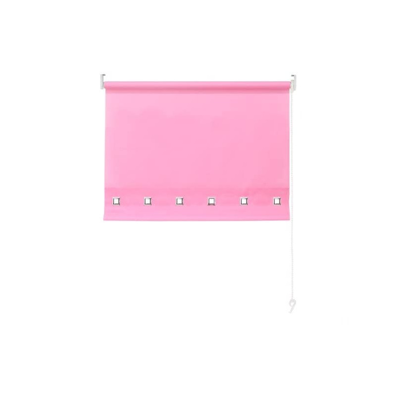 Square Eyelet Windows Roller Blinds Polyester Fabric, Easy Fit Trimmable,