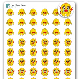 Pain Tracker Stickers / 54 Fun Vinyl Stickers (1/2”) / Health Wellness Stickers Period Menstruation Fibromyalgia/Essential Productivity Life Planner Self Care/Bujo Bulleted Journal (1 Sheet)