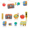 Handytoolinc Back to School Decorative Banner Set, Apple and Pencil
