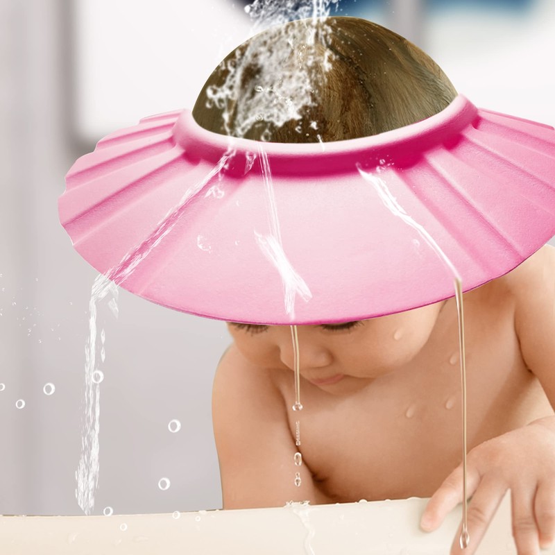 Baby Shower Cap Soft Adjustable Baby Bath Head Cap Visor