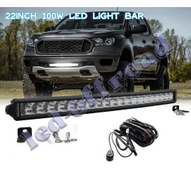 Pefetown 22''Inch Curved LED Light Bar Combo Offroad Driving Car SUV UTE 4X4 Truck Bumper