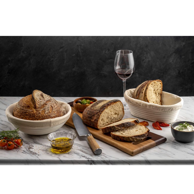 Bread Banneton Proofing Basket [Set of 2] Oval 10x6 Inch