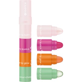essence you make my day! lip tower, lipstick, no. 01, multicoloured, matting, nourishing, express result, glossy, vegan, oil-free, paraben-free, no microplastic particles, pack of 3 (3 x 3.1 g)