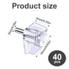 40 Pack 5mm Clear Shelf Support Pegs – Plastic Cabinet