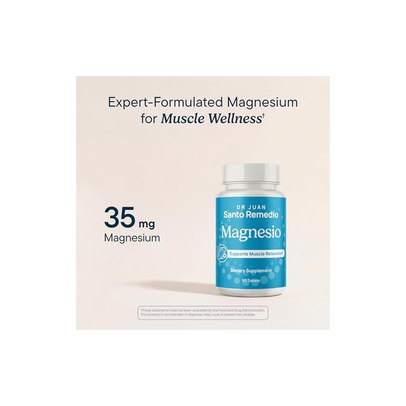 Santo Remedio Magnesio, favorece la relajación muscular, suplemento dietético, citrato