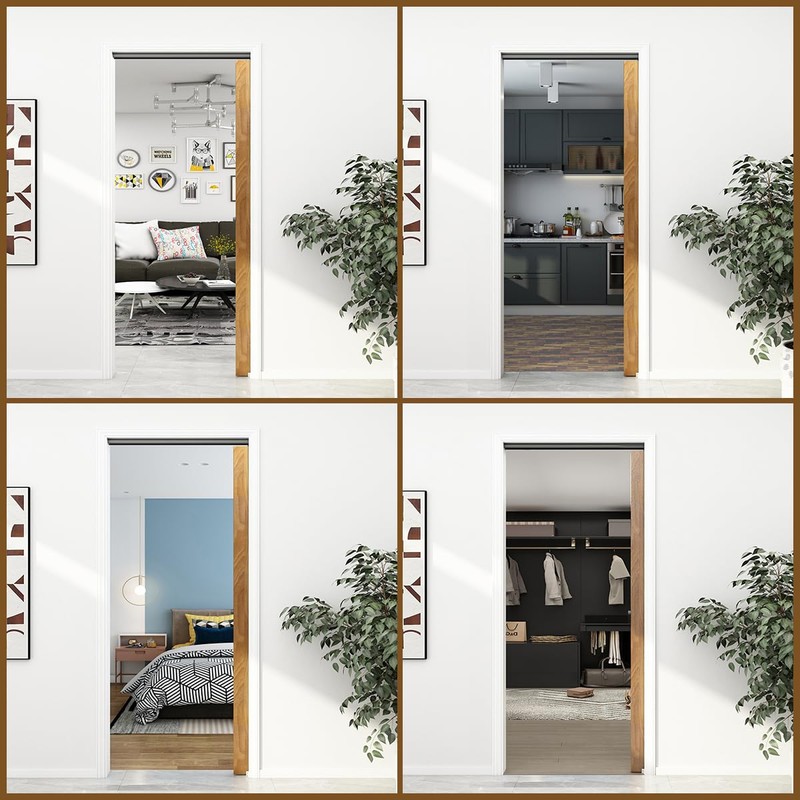 SongYung Pocket Door Hardware and Track Set, 72Inch Sliding Door