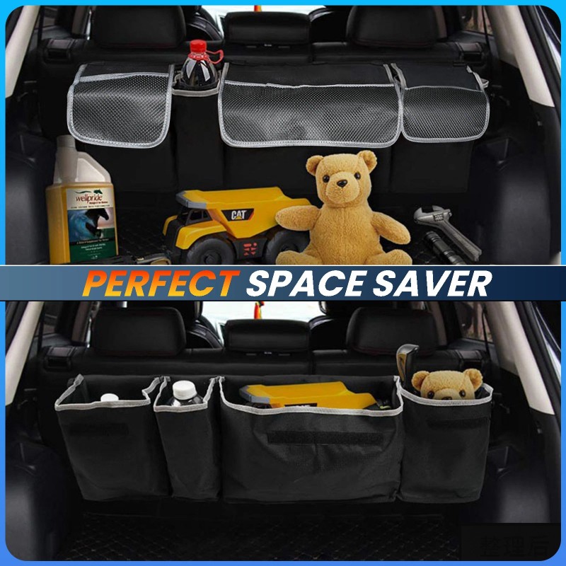 AUTOXBERT Car Trunk Back Seat Cargo Holder Hanging Organizer 7