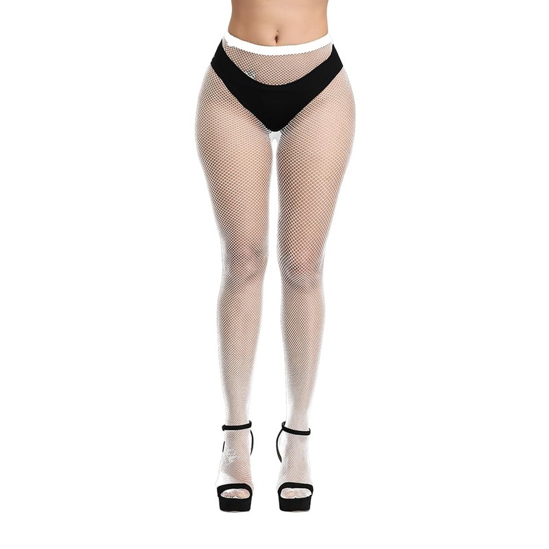 Keldorng 5 PCS Womens Mini Grid Fishnet Stockings, Stretchy Thigh