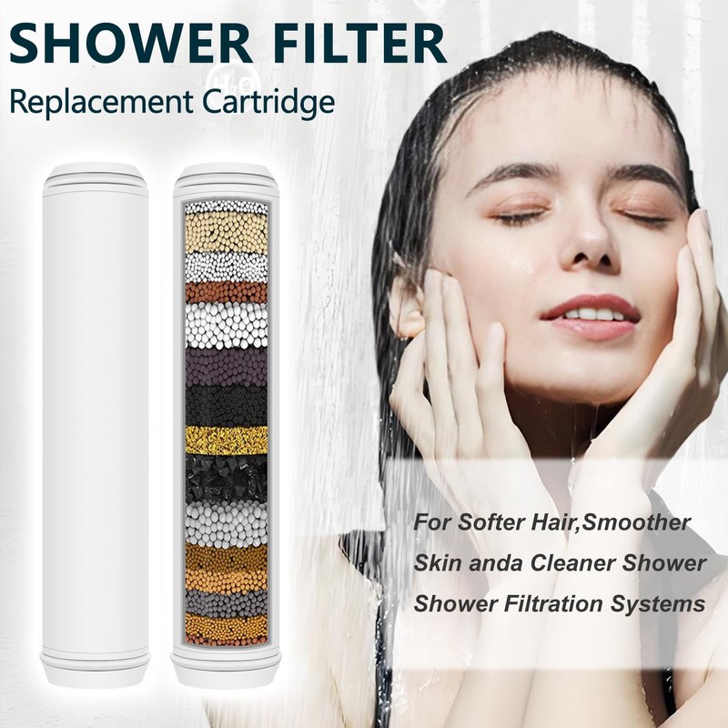 AWO 4 PACK Replacement Showe Filter Cartridge Compatible for PWERAN