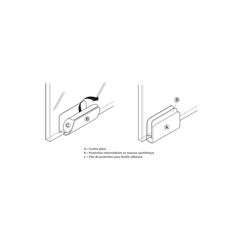 cyclingcolors 2x Glass Door Handle Magnetic Pressure Lock Magnetic Plate