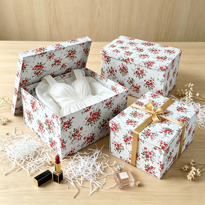 BoxSkivra 1 Pack 13x9x6 inch Keepsake Boxes with Lids Large
