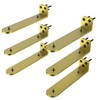 Neevolve Floating Shelf Bracket, 8 Inch 6PACK Gold Heavy Duty