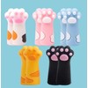 2pcs Pink Cat Paw Knitting Needle Stoppers, Silicone Knitting Needle
