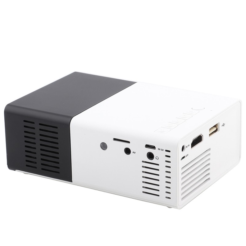 Mini Stylish Home Theater Portable LED Projector Multimedia Player Black