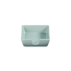 Le Creuset Stoneware Signature Cocktail Napkin Holder, 6 ", Sea Salt