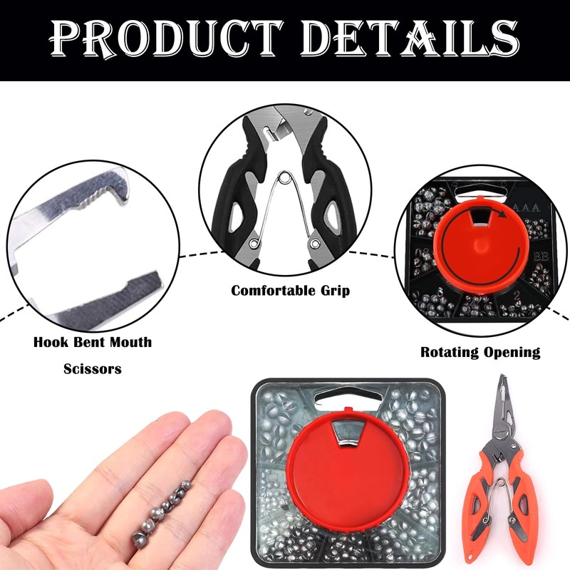 180 Pcs split shot fishing weights