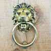 Anatolica Lions Head Door Knocker,7.1 inches,Solid Brass,Regency Period(Antique Brass)
