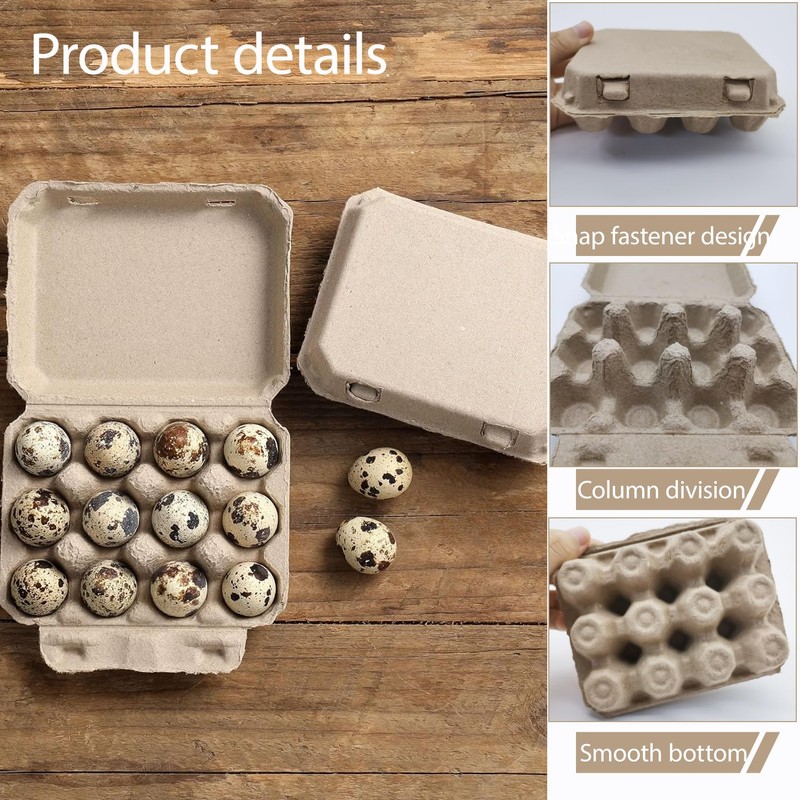 QIUMING Quail Egg Boxes Quail Eggs Reusable Box Egg Cardboard