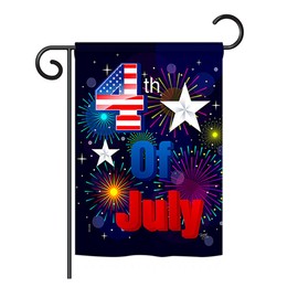 Breeze Decor G161089 Fireworks July 4th Americana Fourth of July Impressions Decorative Vertical Garden Flag 13" x 18.5" Printed In USA Multi-Color