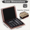 Kmise Wooden Reed Case with Magnetic Closure, Dual-Sided Storage Design,