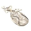 Herkimer Diamond Gemstone Sterling Silver Wire Wrapped Pendant