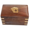 Twin pack wooden card box with Two Packs of Cards