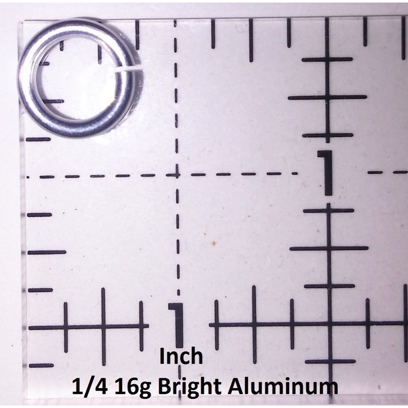 Green Anodized Aluminum Jump Rings 150 1/4 16g Saw Cut