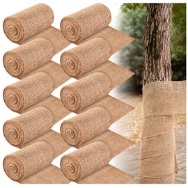 SYWHXY 10 Rolls Natural Jute Burlap Tree Wraps, 7.8"×9.8' Winter Tree Protector Wraps Garden Tree Trunk Guard Plant Wrap Shrub Plants Bandage Wraps for Keep Plant Warm