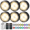 LED Puck Lights with Remote Battery Operated Under Cabinet Lighting