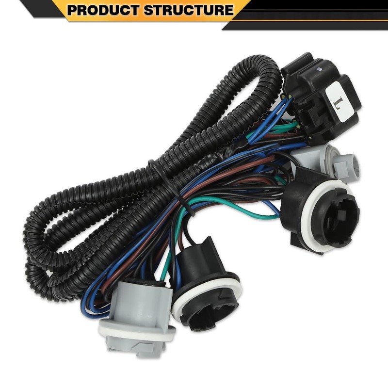 CNNELL Tail Light Assembly Rear Lights Harness Pair LH &