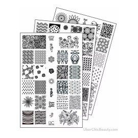 Uberchic Colección #13 Con 3 Placas Para Estampado En Uñas