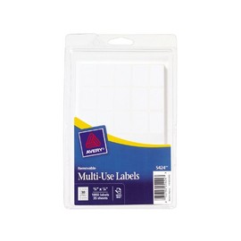 Avery Self-Adhesive Removable Labels, 0.625 x 0.87 Inches, White, 1050 per Pack (05424)