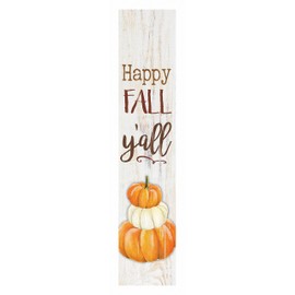 P. Graham Dunn Happy Fall Y'all Pumpkins Rustic 7.25 x 1.5 Inch Wood Vertical Tabletop Block Sign