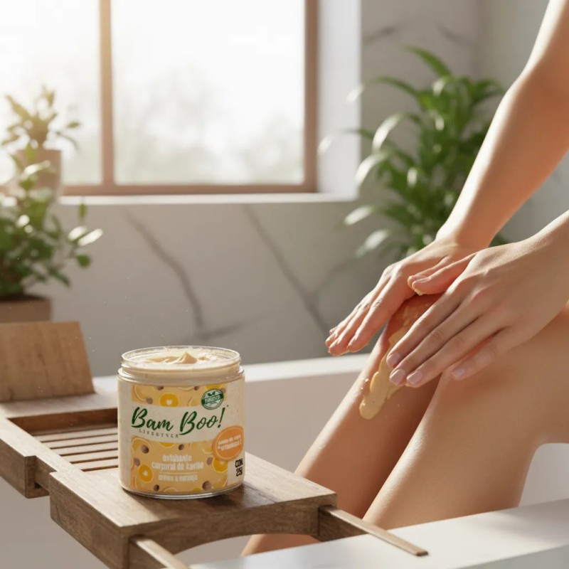 Exfoliante Corporal Base Aceite Aroma Vainilla 250g Bam Boo!