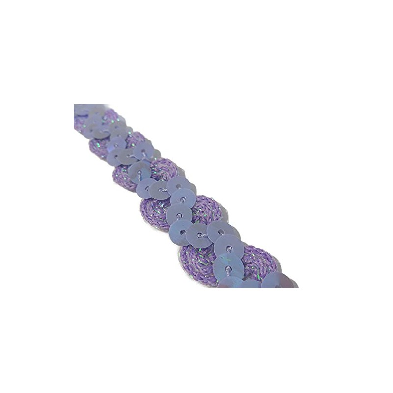 Kirali Handiwork NO.5075 Sequin Braid_Purple Width 1.3cm x Length 3m
