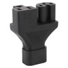 IEC320 C14 to C13 and 5‑15R Power Adapter Male to