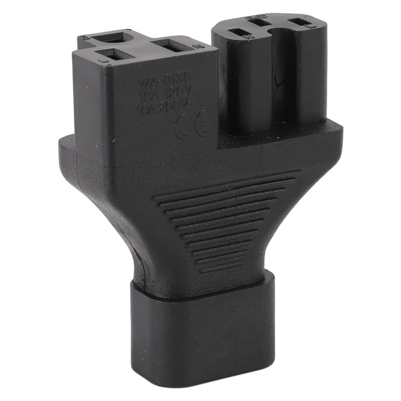 IEC320 C14 to C13 and 5‑15R Power Adapter Male to