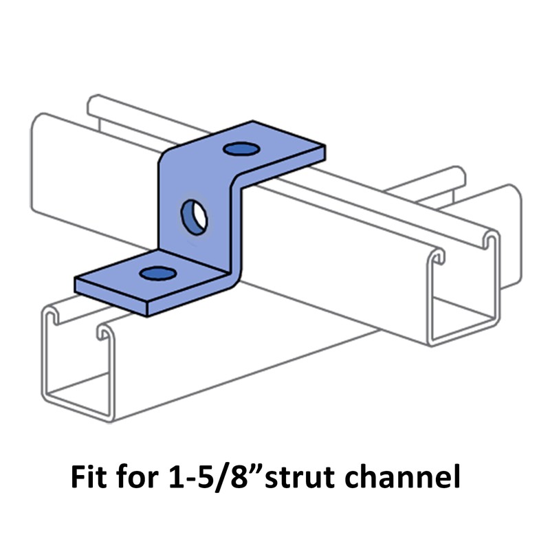 6 Pcs Z Shape Connector Bracket for 1-5/8"x 1-5/8" Strut