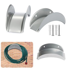 ADEPTNA Wall Mounted Metal Hose Pipe Holder Cable Storage Garden Shed Hose Holder Reel – Space Saving Compact Design