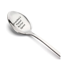 Grandma Gift Spoon from Grandchildren Grandkids Grandma's Peanut Butter Spoons for Grandma Grandmother Peanut Butter Lovers Gifts for Grandma Mother's Day Christmas Nana Gift
