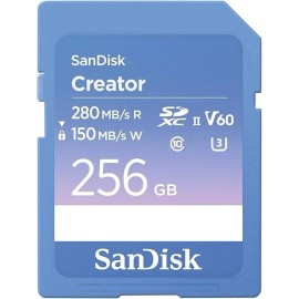Sandisk 256GB SanDisk Creator SD UHS-II Card, Read speeds up to 280MB/s, Write speeds up