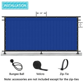 COARBOR 8' x 92' Fence Privacy Screen Heavy Duty Windscreen Fencing Mesh Shade Net Cover for Garden Wall Backyard Patio Deck and Porch, Blue