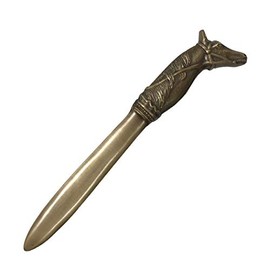 Schooner Bay Co. – Solid Brass Horse Head Letter Opener Antique Reproduction for Equestrian Home Décor or Office- Antique Brass Finish- Gift Idea for Horse Lover