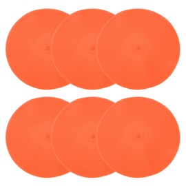 PATIKIL Spot Markers 9 Inch, 6 Pcs Non-Slip Floor Dots Agility Markers Flat Field Cones Poly Dots for Gym PE Speed Training Dance Soccer Basketball Sports, Orange