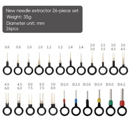 NEERIX 26-Piece Terminal Ejector Kit for Car Apin Tool Car Cable Plug Removal Tool Repair Remover Set with Protective Cover for Most Connectors Terminals Car Tools