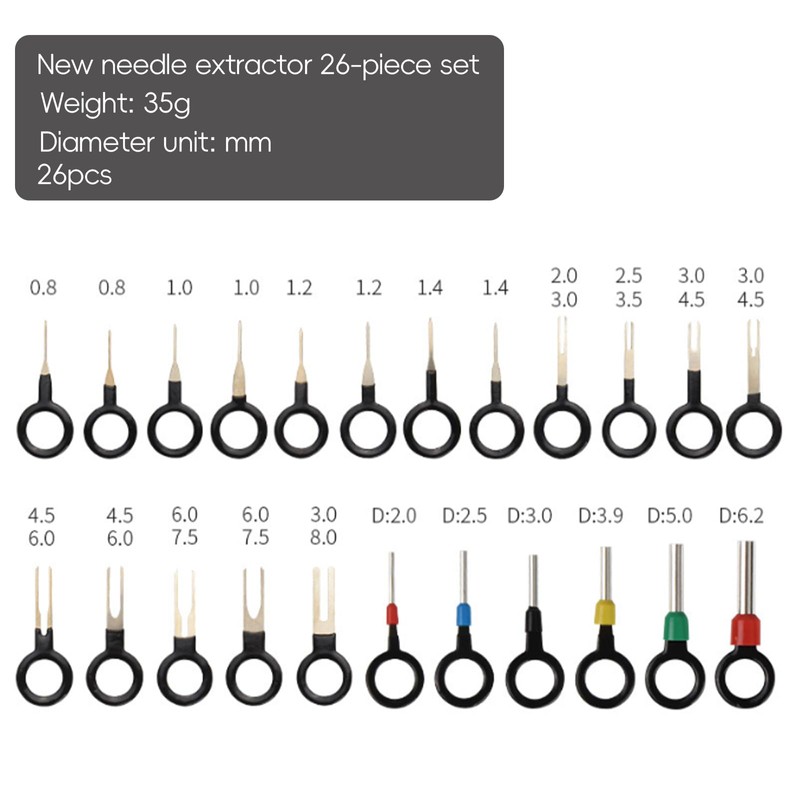 NEERIX 26-Piece Terminal Ejector Kit for Car Apin Tool Car