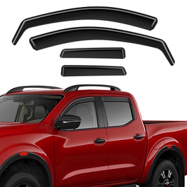 GEARMEISTER Rain Guards for Nissan Frontier 2022 2023 2024, Durable in Channel Side Windows Frontier Wind Deflectors, Vent Visors, Visor, Window Visor, 2022-2024 Frontier Rain Guard 4 PCS